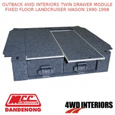 OUTBACK 4WD INTERIORS TWIN DRAWER MODULE FIXED FLOOR LANDCRUISER WAGON 1990-1998